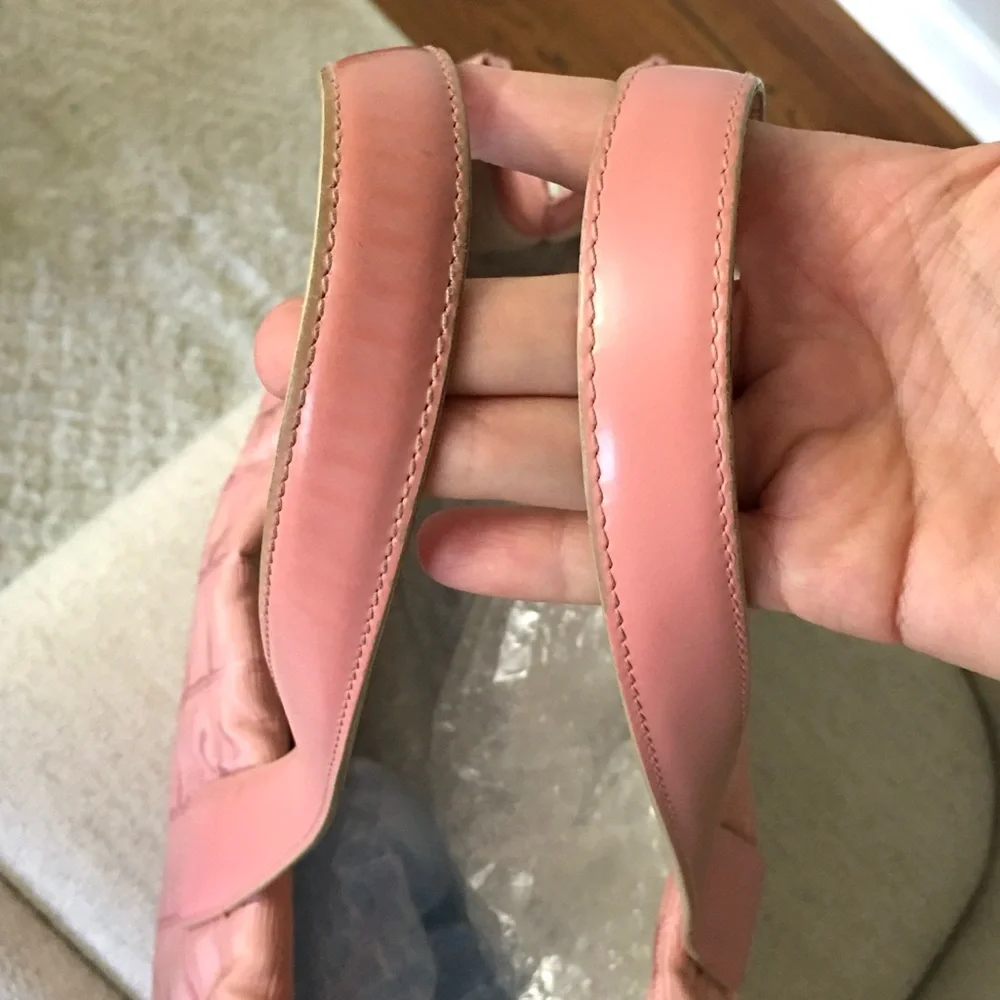 Authentic CHANEL travel line tote bag pink canvas